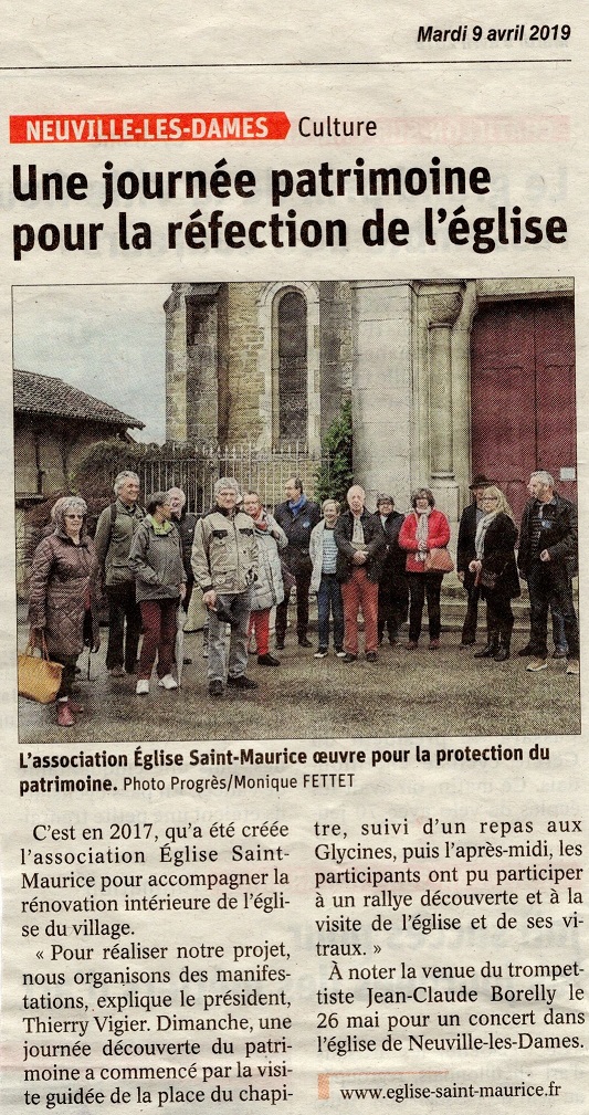 Une journée patrimoine pour la rénovation de l’église